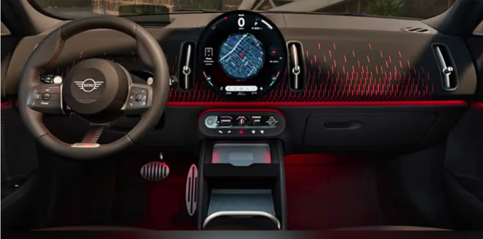 Inside, the cabin remains identical to the regular Countryman Electric variant