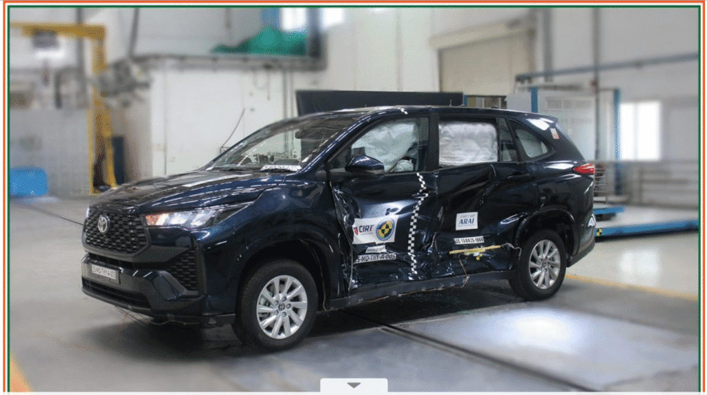 Toyota Innova Hycross has secured a 5-star safety rating in the latest Bharat NCAP crash tests. (Photo: Bharat NCAP)
