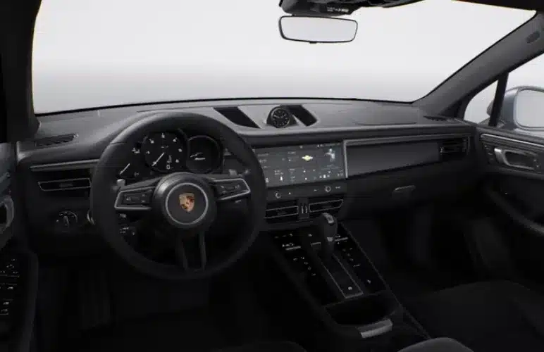 Porsche Macan SUV offers premium leather upholstery, a 10.9-inch touchscreen infotainment system,