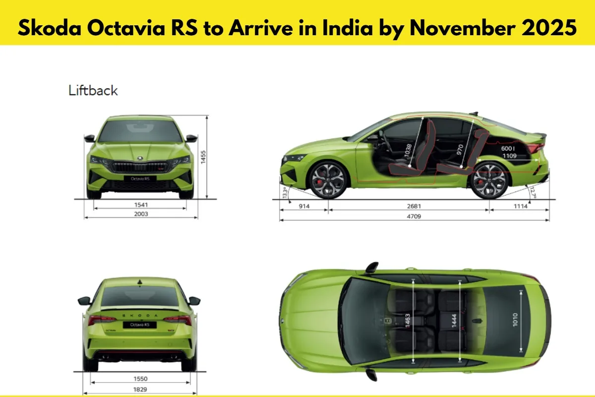Skoda Octavia RS to Arrive in India by November 2025