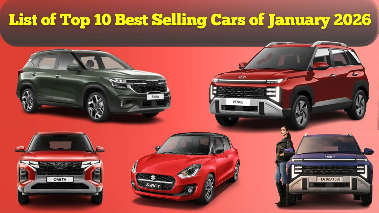 List of Top 10 Best Selling Cars of January 2026
