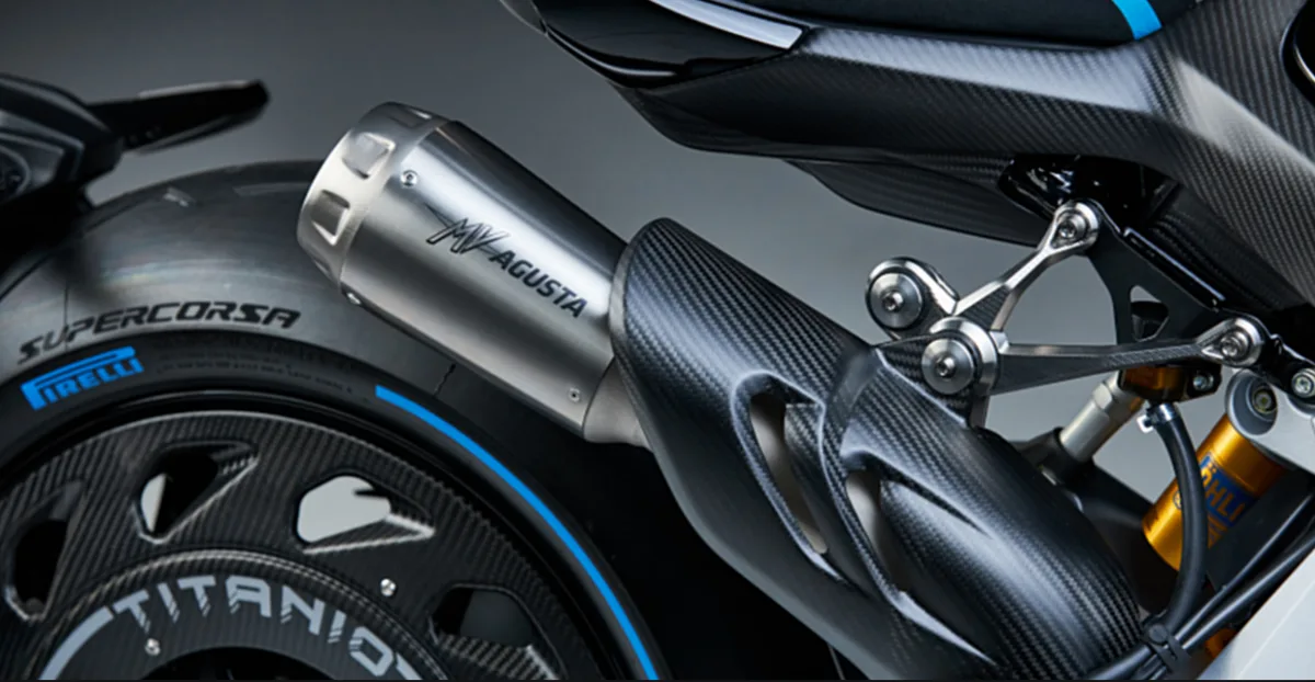 MV Agusta Rush Titanio stands out visually thanks to its use of brushed titanium components