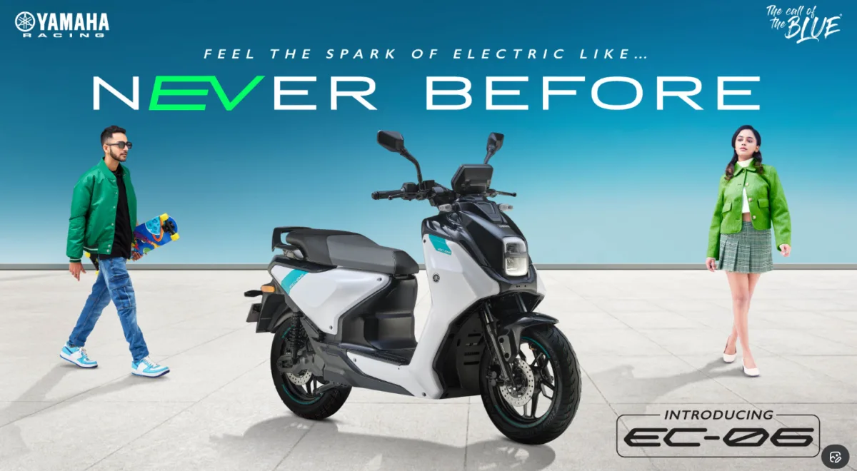 Yamaha has officially launched its latest electric scooter, the Yamaha EC-06, marking a major step in the company’s push into India’s rapidly growing EV market.