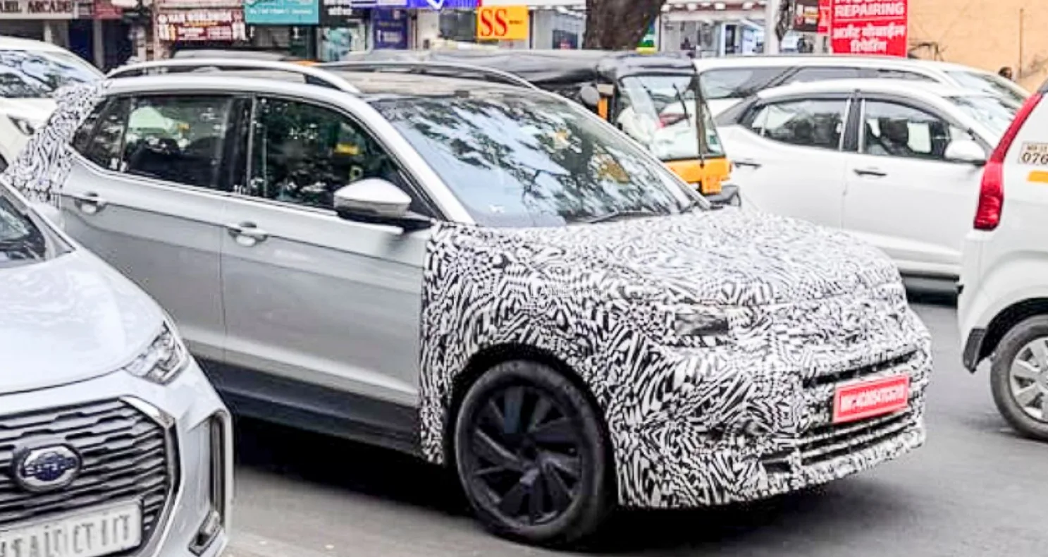 2026 Volkswagen Taigun Facelift Spied in Pune