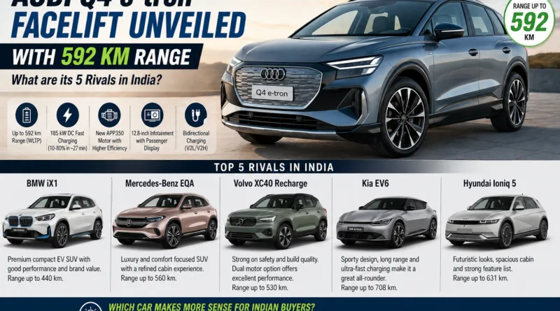 Audi Q4 e-tron Facelift Unveiled With 592 km Range