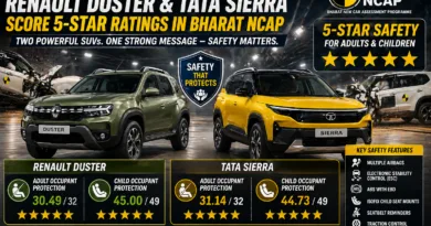 Renault Duster and Tata Sierra Secure Top 5-Star Safety Ratings in Bharat NCAP