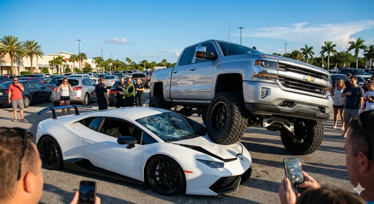 Massive Pickup Truck Runs Over Lamborghini in Florida (Representational Image)