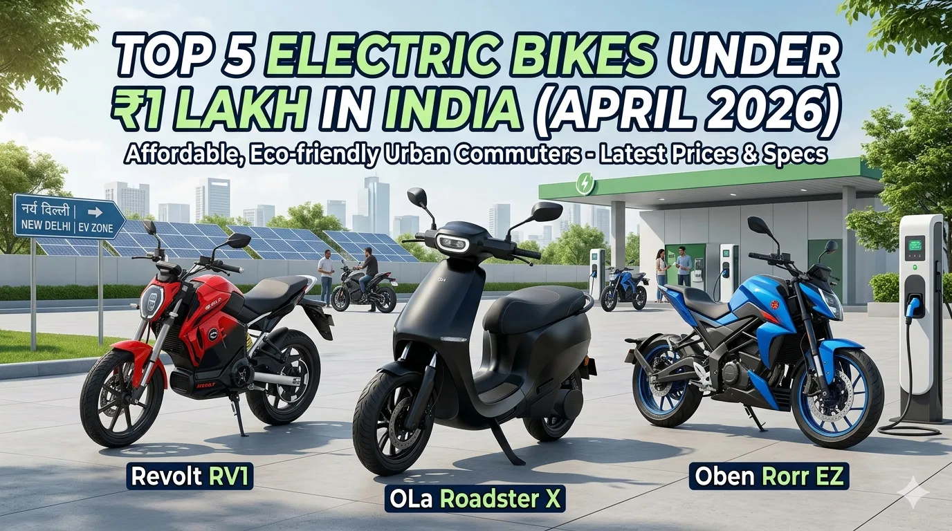 Top 5 Electric Bikes Under Rs 1 Lakh in India