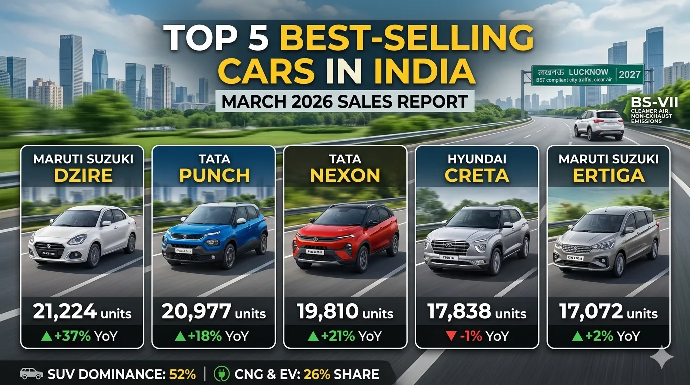 Top 5 Best-Selling Cars in India