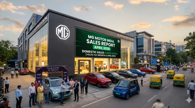MG Motor India Sales Report: April 2026