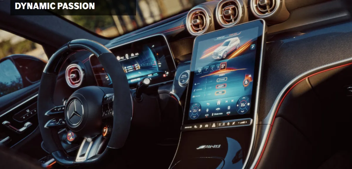 Cabin of the Mercedes-AMG GLC 53 Coupe