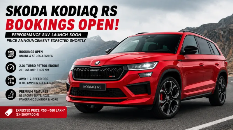 Skoda Kodiaq RS Bookings Open In Indi