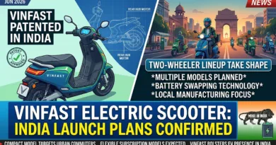 VinFast Electric Scooter Patented in India