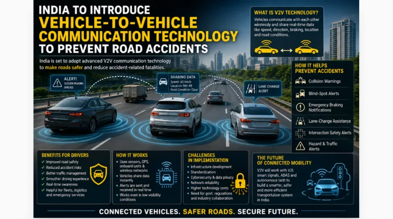 India To Introduce Vehicle-To-Vehicle Communication Technology To Prevent Road Accidents