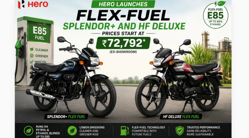 Hero Launches Flex-Fuel Splendor+ And HF Deluxe