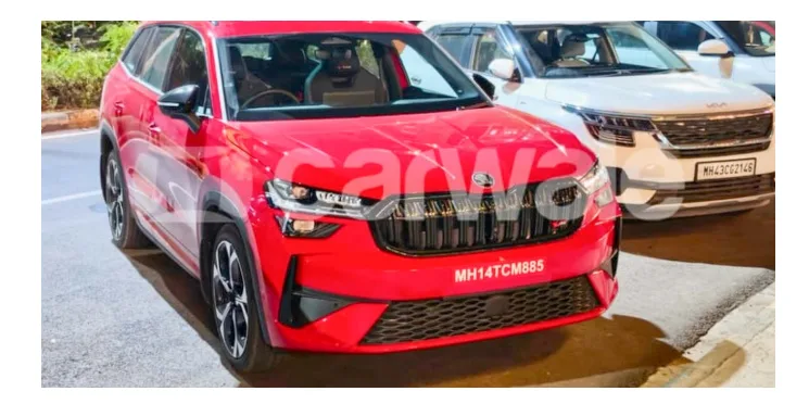 Skoda Kodiaq RS Spotted Testing In Mumbai