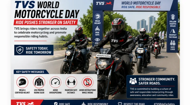 TVS World Motorcycle Day Ride Promotes Road Safety Awareness Across India