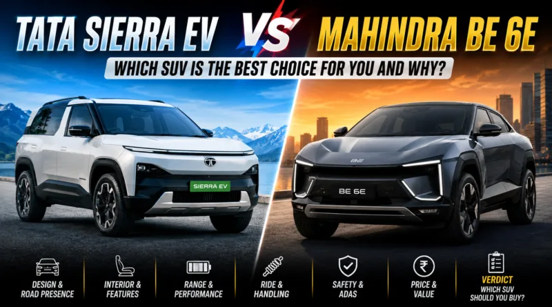 Tata Sierra EV vs Mahindra BE 6E