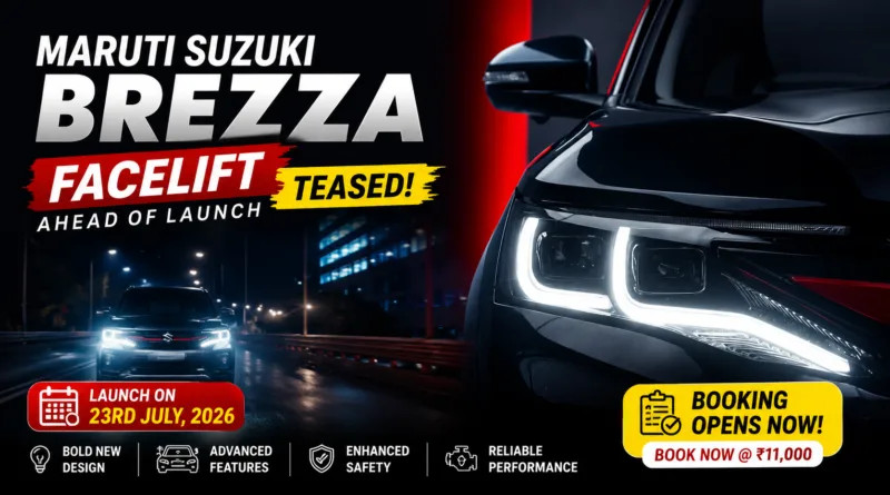 Maruti Suzuki is actively working to launch the Maruti Suzuki Brezza Facelift in the Indian market