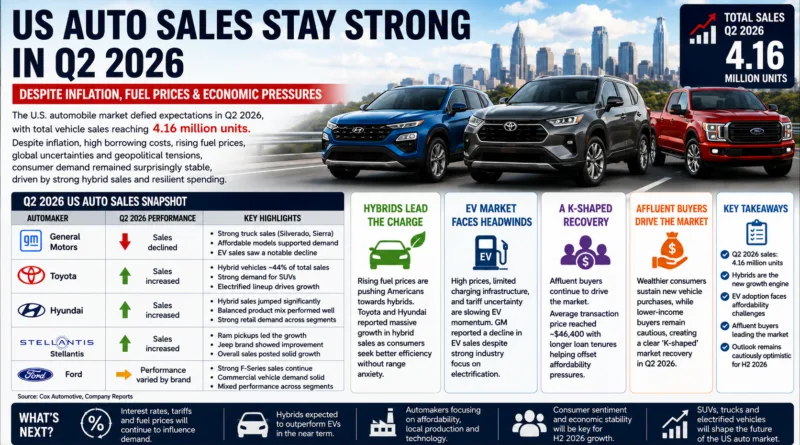 US Auto Sales Remain Resilient in Q2 2026 Despite Inflation