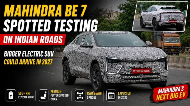 Mahindra BE 7 Spotted Testing on Indian Roads
