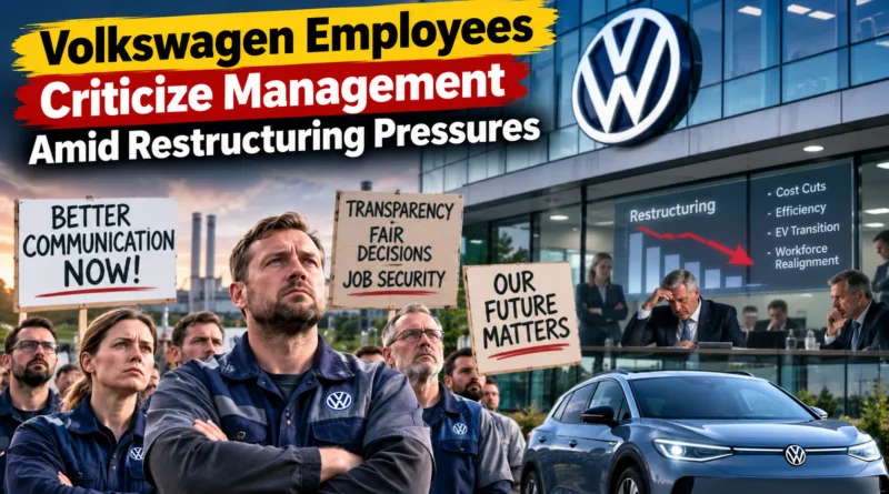 Volkswagen Employees Criticize Management Communication Amid Restructuring Pressures