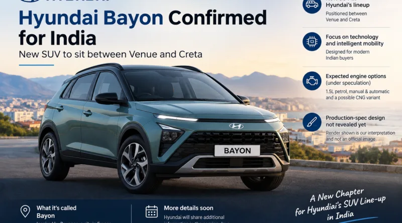 Hyundai Bayon Confirmed for India