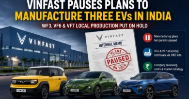 VinFast Temporarily Halts Local EV Production Plans in India
