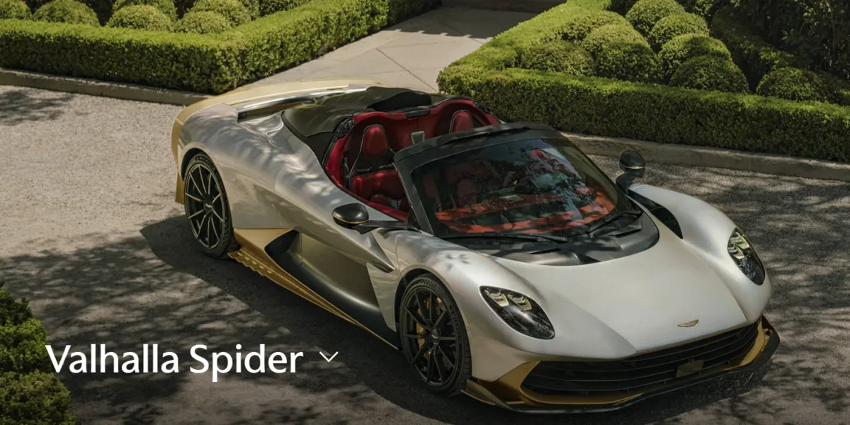 The Aston Martin Valhalla Spider retains the coupe's low-slung supercar proportions
