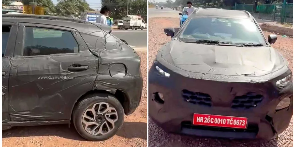 The 2027 Maruti Fronx facelift will retain the familiar coupe-SUV silhouette of the current model.